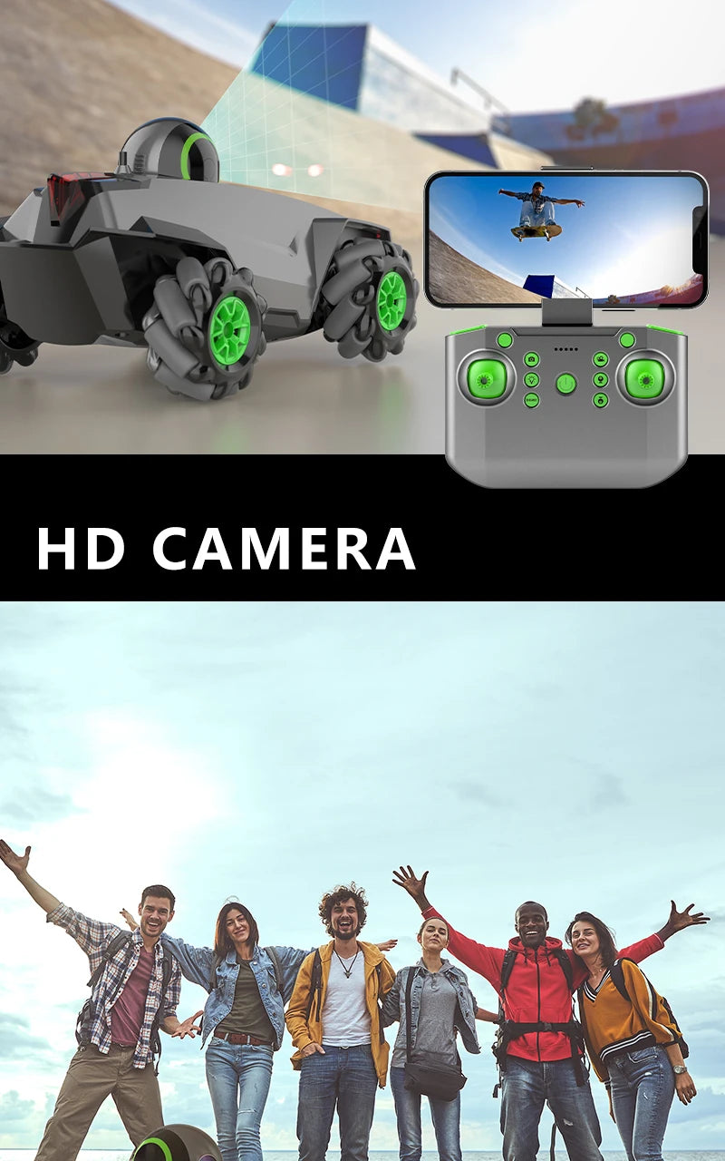 RC Car 1:20 With Video 2.4G WIFI FPV HD Camera Car 360° Rotation Stunt Camera Remote Control Cars Kids Boys Children's Toys Gift