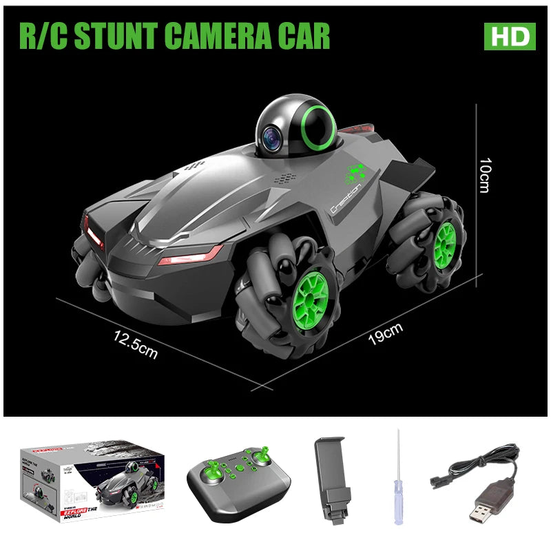 RC Car 1:20 With Video 2.4G WIFI FPV HD Camera Car 360° Rotation Stunt Camera Remote Control Cars Kids Boys Children's Toys Gift
