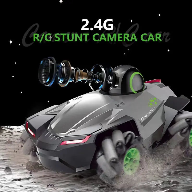 RC Car 1:20 With Video 2.4G WIFI FPV HD Camera Car 360° Rotation Stunt Camera Remote Control Cars Kids Boys Children's Toys Gift